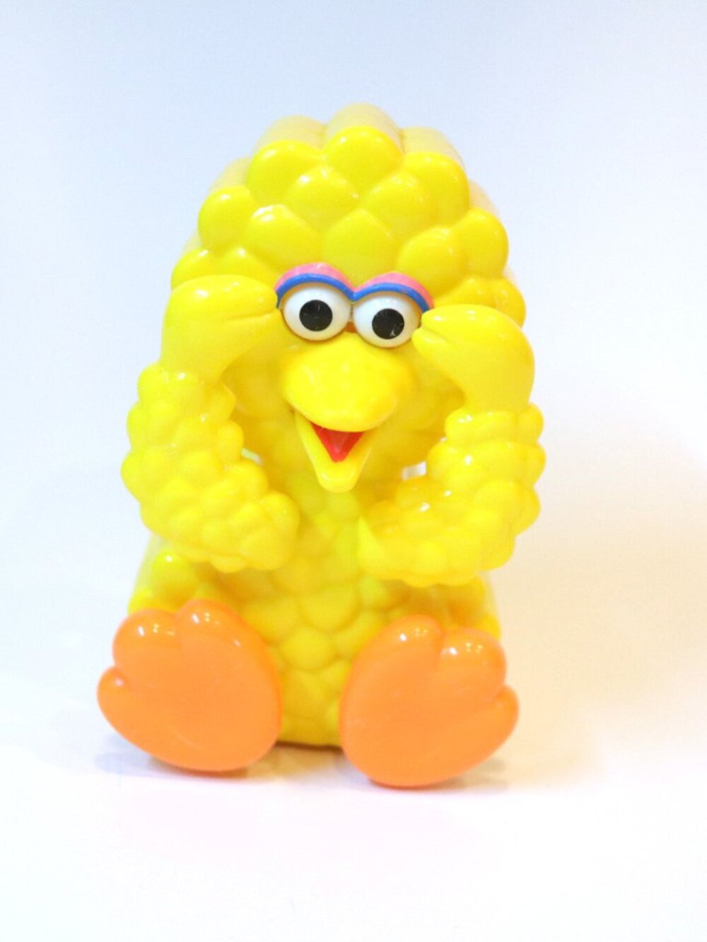 Vintage 90s Sesame Street Big Bird Baby Peek-a-Boo Wind Up-Musical Toy / TESTED!